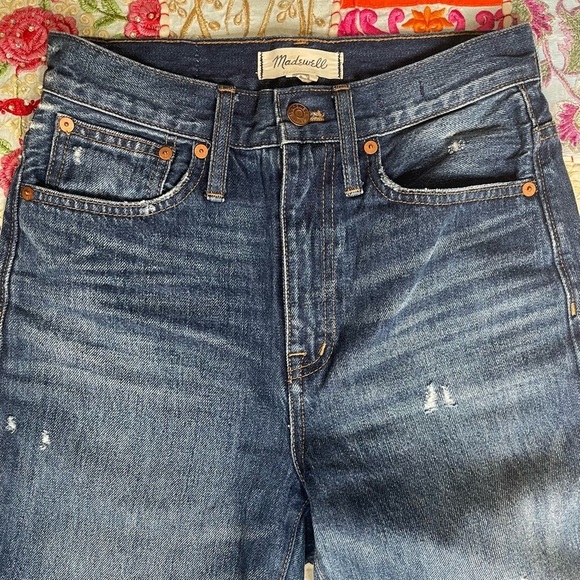 Madewell Classic Straight Leg Jeans in Croston Wash Size 24 - Picture 10 of 15